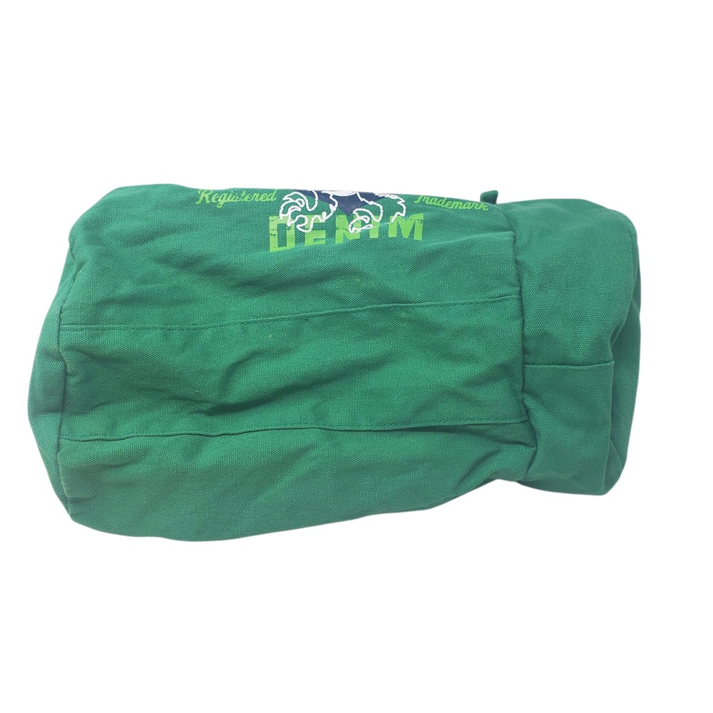Tommy Hilfiger Denim Green Canvas Duffle Bag Griffin Crest 1985 Gym Travel Zip - Picture 10 of 14